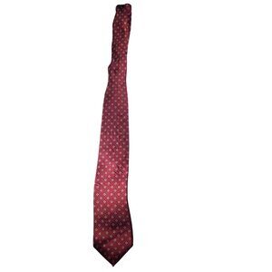 Charing Cross Red Silk Tie Diamond Pattern Imported From Italy career office